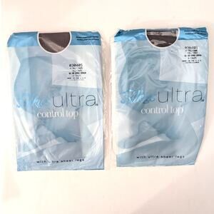 Vtg Silkies Ultra Control Top Extra Tall Taupe Lot of 2 SEALED 2004